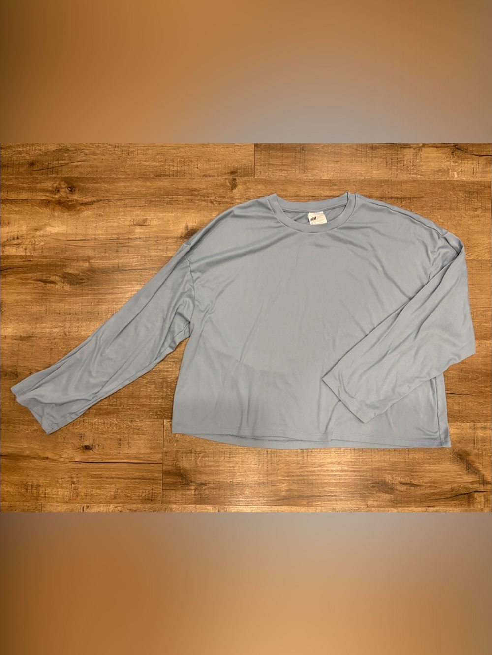 H&M Light Blue Relaxed Long Sleeve Tee
